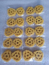 100 Yellow 45 rpm 7" Record Flat Plastic Adapter Snap-In Inserts BEST QUALITY