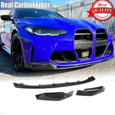 For BMW G80 M3 G82 G83 M4 2021-2025 Real Carbon Fiber Front Bumper Lip Splitters