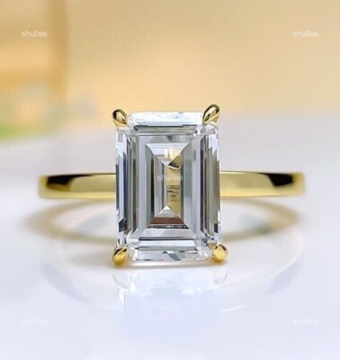 14K Gold Brilliant Cut Diamond Trendy Statement Promise Solitaire Prong New Ring