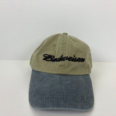 Budweiser Strapback Hat Green Brewing A Better Tomorrow Beer Embroidered