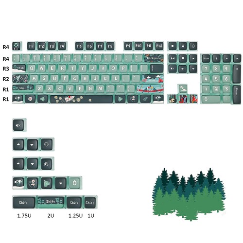 Pudding 60% Mechanische Tastatur Tastenkappen Set ASA Profil Custom Keycaps für Ch... - Bild 2 von 7