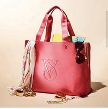 Victoria  s Secret Limited Edition XL Tote Bag Pink NWT Zipper Closure