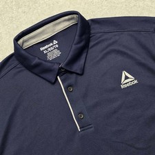 Reebok Men's XL Navy Blue Performance Golf Polo Shirt Short Sleeve Activewear