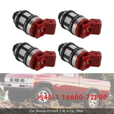 4Pcs Fuel Injector For Nissan D21 XE Pickup 2.4L 93-95 JS40-1 16600-72P00