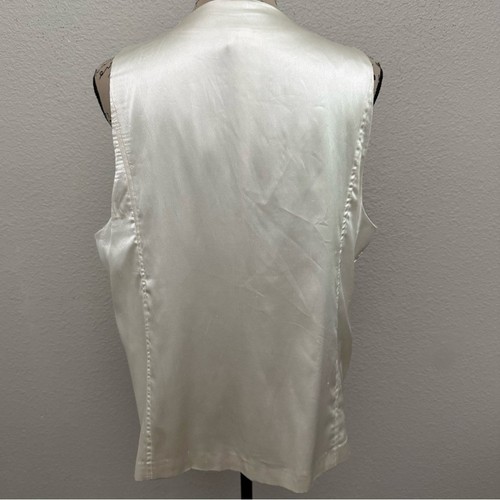 Chico's Trinket Olivia Weste Creme Perlen Nieten Pailletten Artsy Boho Gr. 3 XL - Bild 6 von 16