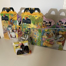 Vtg 1993 McDonald  s Batman Animated Series Happy Meal 1 Toy MIP 2 Diff Boxes