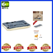 Cozy XXS Pet Bed with Reversible Paw Prints, Perfect Crate Mat for Small Pets