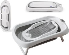 Baby Bath with Stand – Folding Ergonomic Tub, 0–18m, Travel Friendly