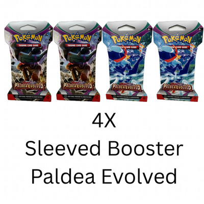 Pokemon | Paldea Evolved | 4x Sleeved Booster | | SV02 | Englisch | Neu