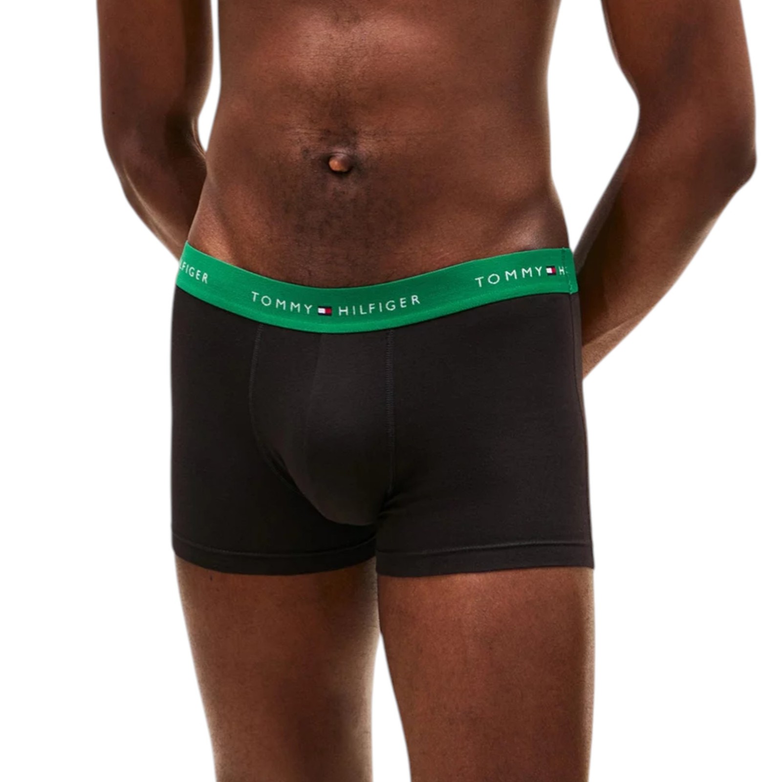 3 x Tommy Hilfiger Mens Essential Cotton Boxer Trunks Black Multi Underwear image 3