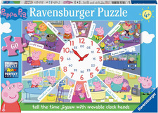 Peppa Pig Tell the Time 60 Piece Clock Jigsaw Puzzle for Kids Age 4 Years up - M