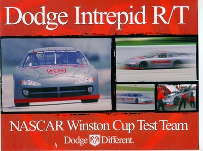 2000 Dodge Intrepid R/T NASCAR Winston Cup Test Team 8.5'' x 11'' Promo Card M969