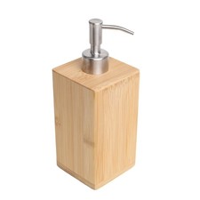 Bamboo Liquid Soap Dispenser Refillable Pump for Bathroom Kitchen Countertop