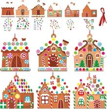 36 Sets Christmas DIY Art Craft Kits Gingerbread House Ornaments Art Sets Winter