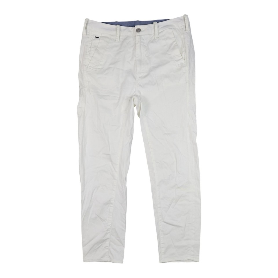 G Star Raw Jeans 26 womens White Denim Bronson low Boyfriend chino Size 26x25