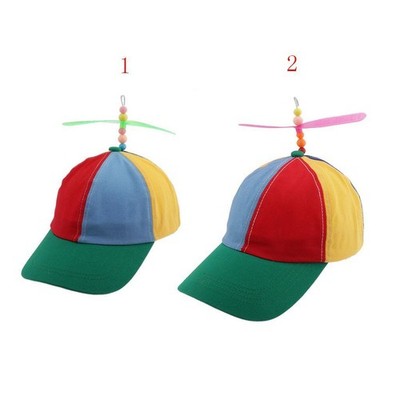 Regenbogen Propeller Hut Größe mit verstellbarem Hut - Kostüm
