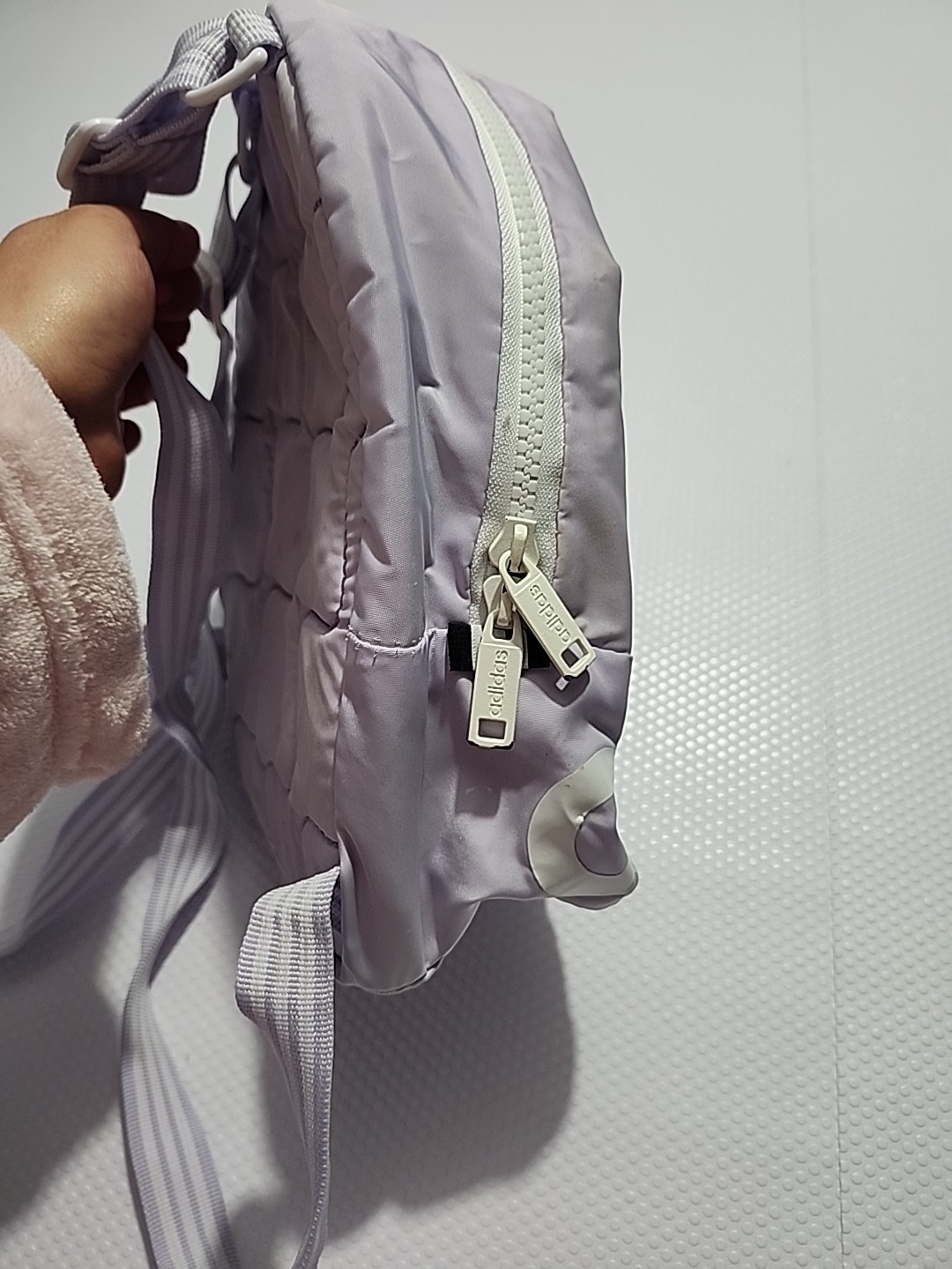 Adidas Pre Owned Linear Mini Backpack purple hue … - image 8