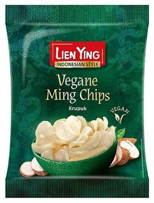 Lien Ying Vegane Ming Chips Krupuk - 60g Tüte - Zum Snacken oder als Beilage