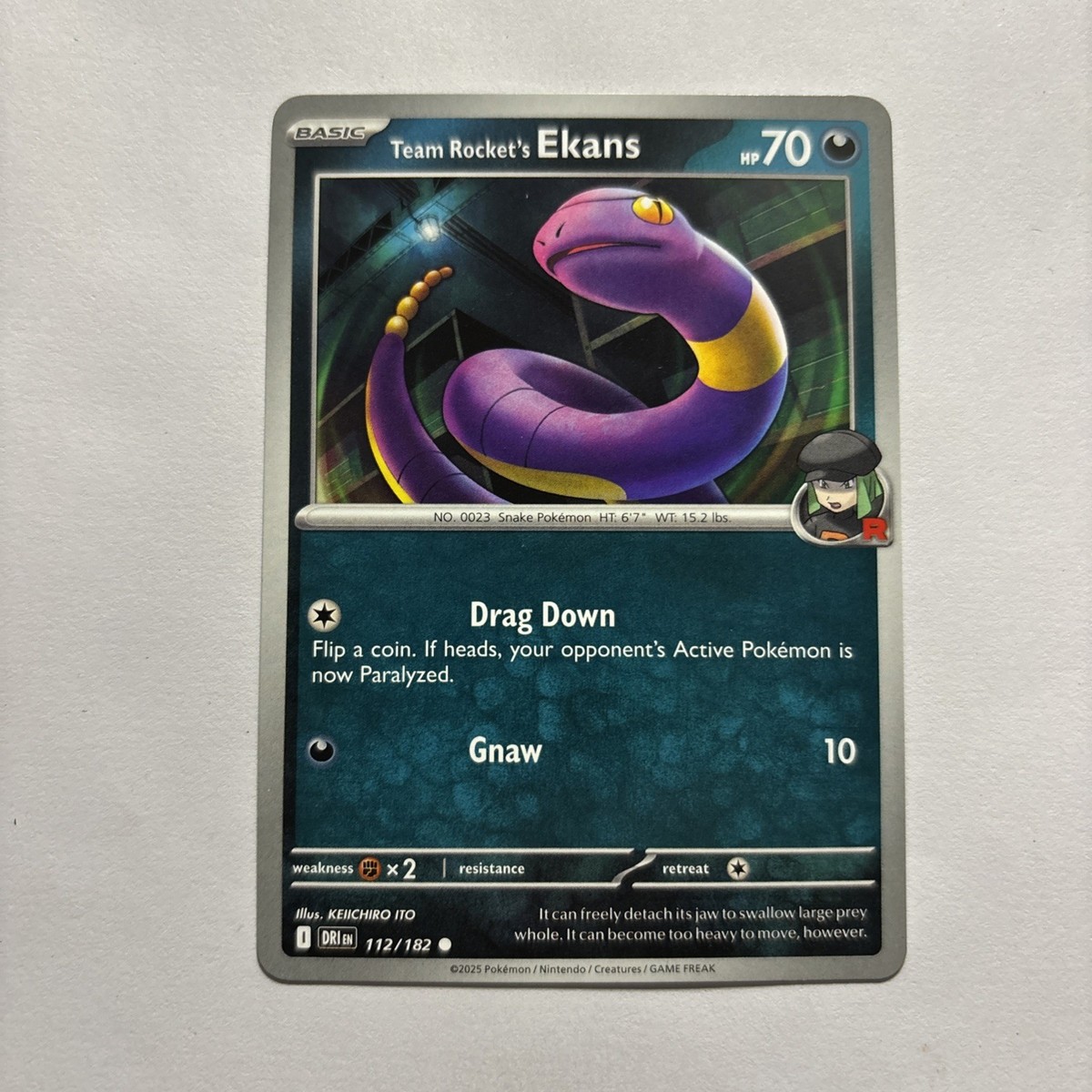 Team Rocket's Ekans 112/182 Sv10: Destined Rivals Regular | eBay