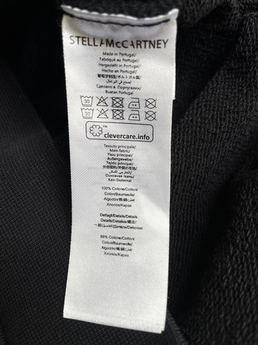 Stella McCartney Kinder Hoodie 10 schwarz Regenbogen Herzen LOVE MORE Grafik ungetragen - Bild 6 von 6