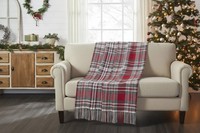 Primitive Christmas Gregor Plaid Woven Throw 50x60