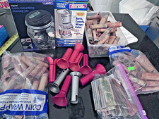 Coin Counting Lot 2 Coin Banks Wrappers Funnels Rolls Money Miser Digital