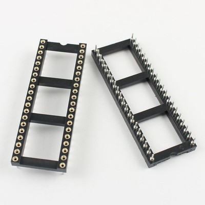 2Pcs 2.54mm Pitch 40 Pin DIP Round Pin   Type IC Socket Adaptor Wide #zc