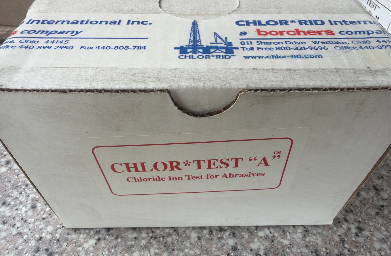 CHLOR-RID CHLOR*TEST A Chloride Ion Test Kit Abrasives 4 Tests NEW
