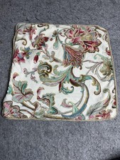 Ralph Lauren Home Throw Pillow Cover Reversible Cotton Floral Corded Trim Italy