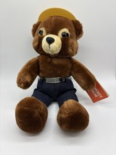 Vintage 1985 Smokey the Bear 12  Plush With Tags Official Smokey Forest Ranger