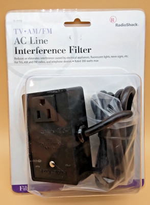 Vtg RadioShack AC Line Interference Filter 15-1111B TV AM FM TV Telephone 300w