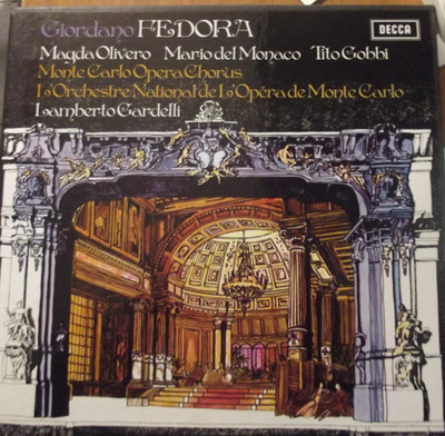 BOX SET 2LP-Giordano-''FEDORA'' Magda Olivero, Mario del Monaco, Gobbi..DECCA 1969