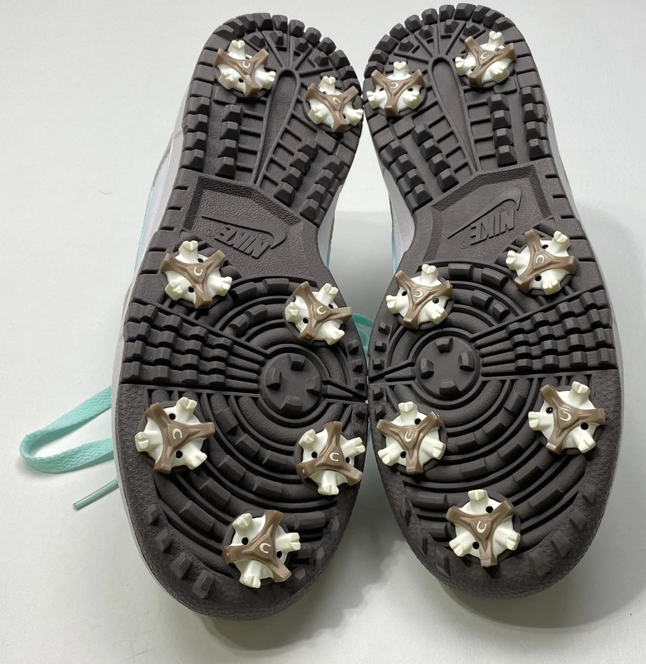 NUEVO Zapatos de golf para mujer talla 8W Dunk NG blancos gris menta 484326-100 nuevos en caja 1232b Foto 4 de 4