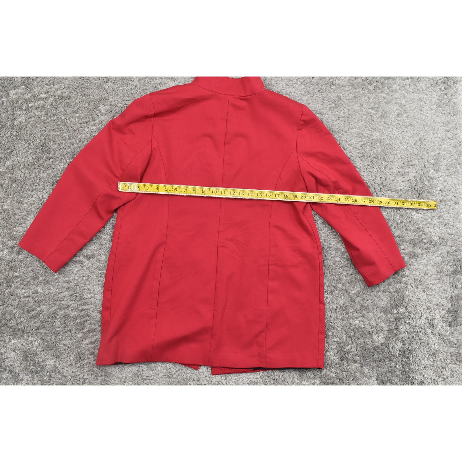 Chico's Size 3 Red Basic Jacket Rayon Coat - Preo… - image 5