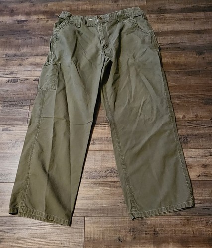 Carhartt Mens Original Fit Carpenter Pants Olive Green Size 38x32 14806. 1453