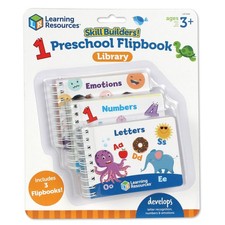 Learning Resources Skill Builders Preschool Flipbook,3 Pieces, multicolor