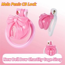 Sissy Male Chastity Cage Device CB Lock Tube Abstinence Restraint with 4 Rings