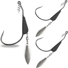 Reaction Tackle Bladed Tungsten Weighted Swimbait 1/8oz - 3/0 hook, Silver 