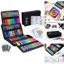 160 Gel Pens Set for Adults - Refillable & Non-Toxic in Organized Case