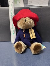 Vintage Eden PADDINGTON BEAR 15in Plush Blue Jacket Red Hat Tags 1975 / 1981