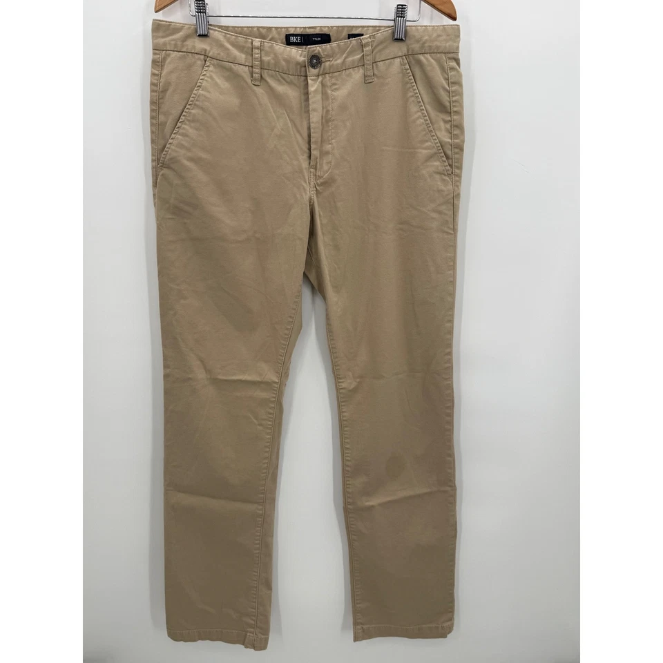 Мужские повседневные брюки BKE Tyler 36x36 бежевые хаки чино - Изображение 2 из 4