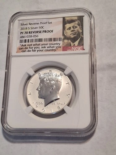 2018 Kennedy Half Dollar NGC PF 70 Reverse Proof Silver 50C San Francisco