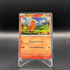 Charmander 151 MEW 004/165 Pokémon TCG English Near Mint Cosmo Holo Promo Common