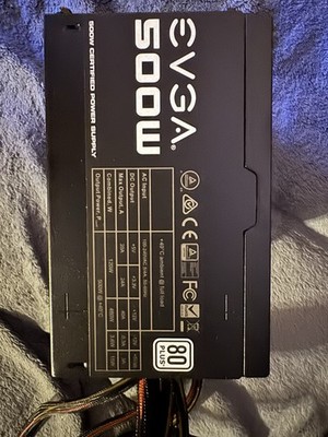 EVGA 500w Power Supply 80 Plus 100-W1-0500