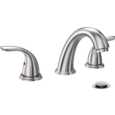 Durable 8-Inch 2 Handle Deck Mounted Bathroom Faucet - Splash-Free Design