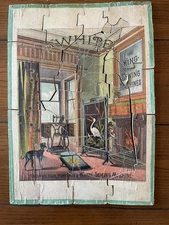 Vintage 1883 Silent Teacher Puzzle US Map White Sewing Machine Complete