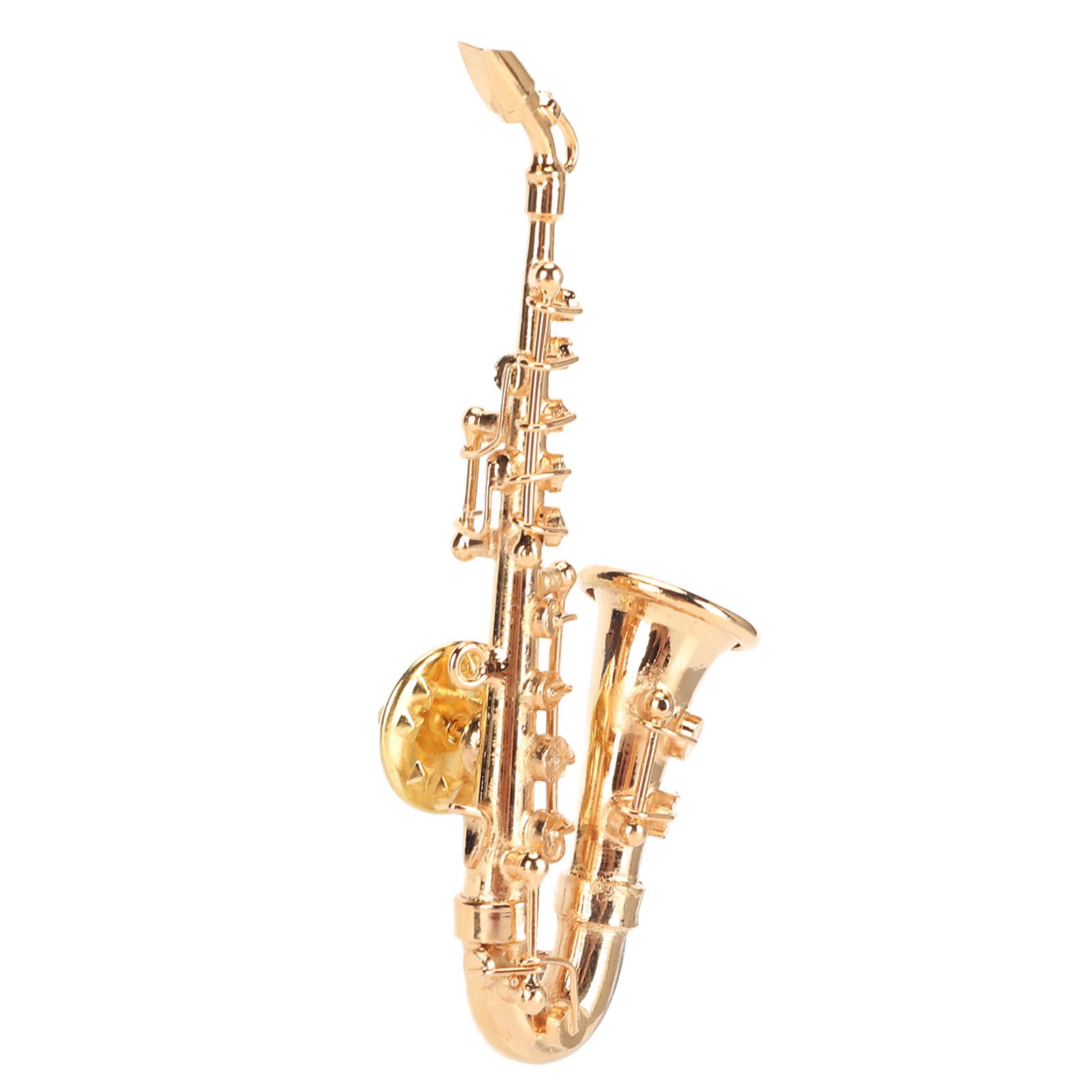 Musical Instrument Brooch Pin Fashion Miniature Saxophone Brooch Pin With Red UK