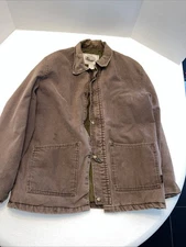 Walls Outdoors Mens Brown Chore Jacket Size XL Well Used