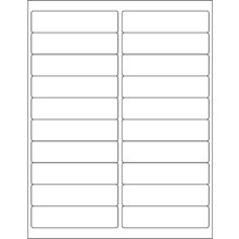 4 x 1" White Removable Rectangle Laser Labels-20 Labels per Sheet-2000 per Case