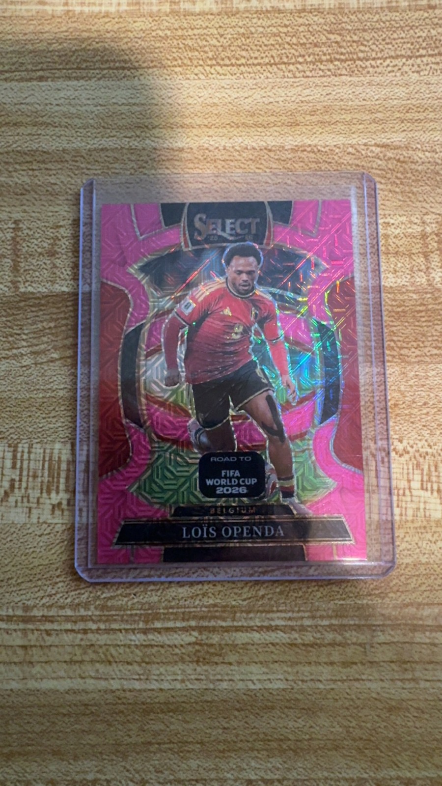 2025-26 Panini Select Road to FIFA World Cup #61 Lois Openda Pink Mojo #/399